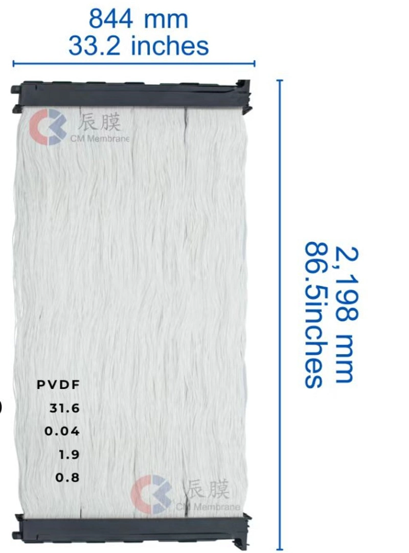 0.04um 500d PVDF Hollow Fiber Membrane Mbr System Mbr Membrane