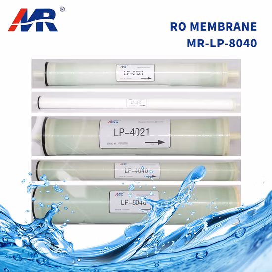 Membrana industrial del filtro de agua del sistema de ósmosis inversa 8040 4040 Membrana RO para el sistema de tratamiento Rwater