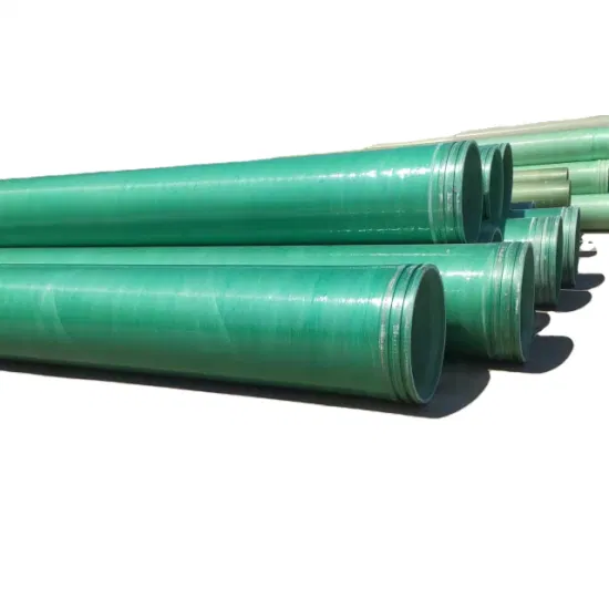 Drenaje de plástico verde Tubo GRP Gre RTR Tubo de fibra de vidrio Tubo FRP GRP